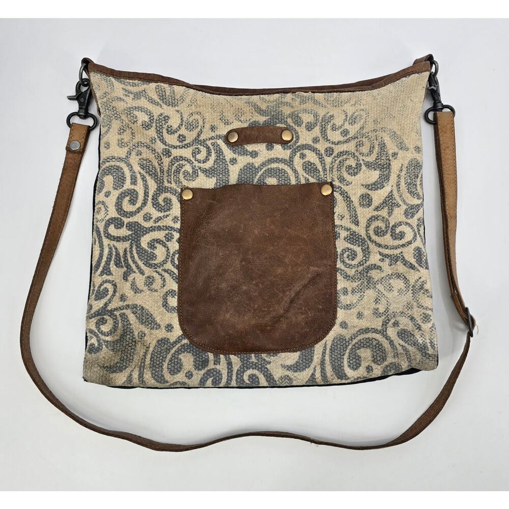 Myra Bag Tapestry & Leather Crossbody Shoulder Bag | Boho Western Rustic